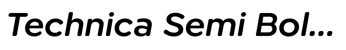 Technica Semi Bold Italic